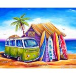 Volkswagen T1 Zee surfing - Diamond Painting