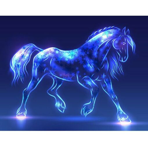 Paard Blacklight Diamond Painting