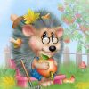 Zomerse egel Diamond Painting