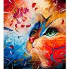 Omhoog kijkende kat Diamond Painting **