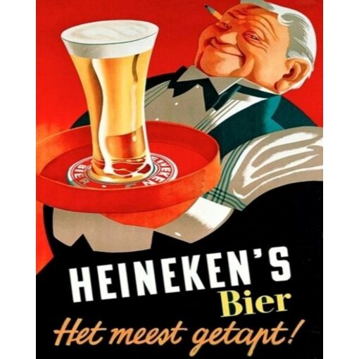 Heinekens Bier muurplaat Diamond Painting