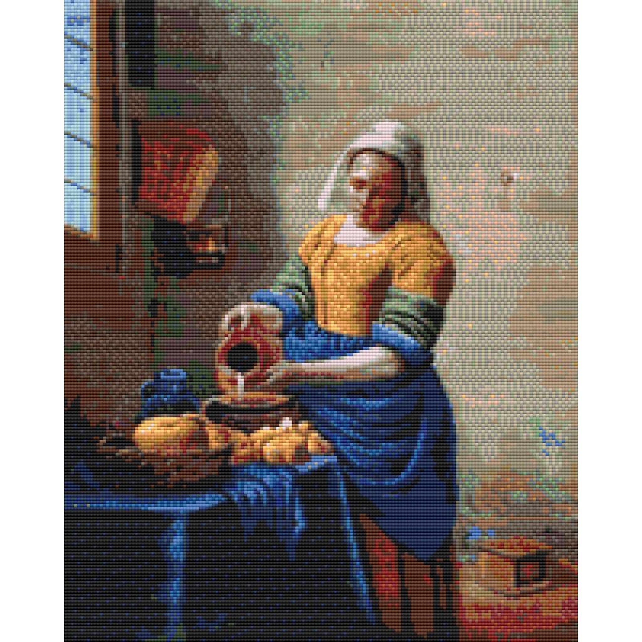 Melkmeisje van Vermeer Diamond Painting Doezelf.nl