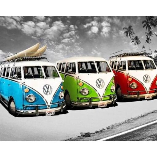 Diamond Painting 3 Volkswagen T1 busjes