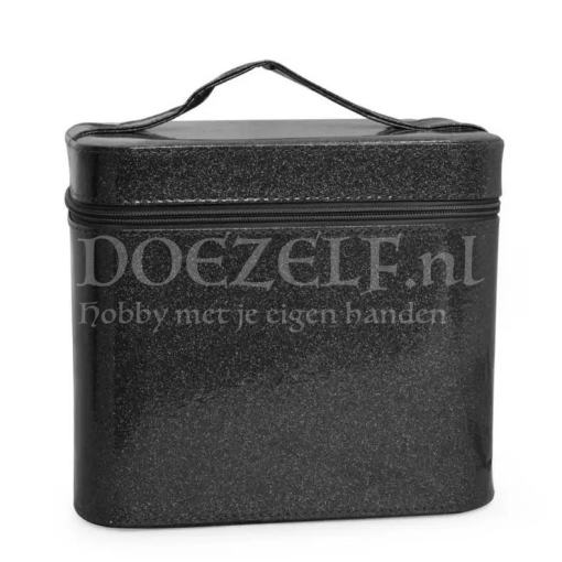 Diamond Painting opberg case 126 flesjes potjes zwart