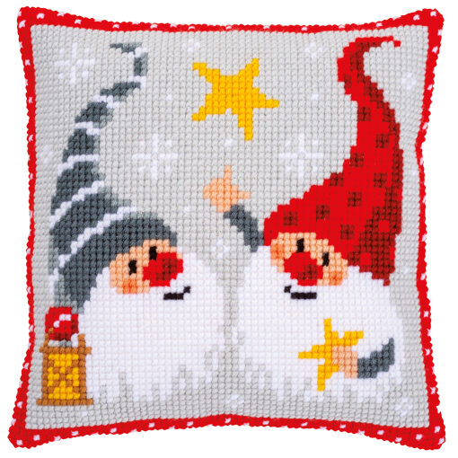 Vervaco Kerstkabouters Kruissteekkussen pakket PN-0172634