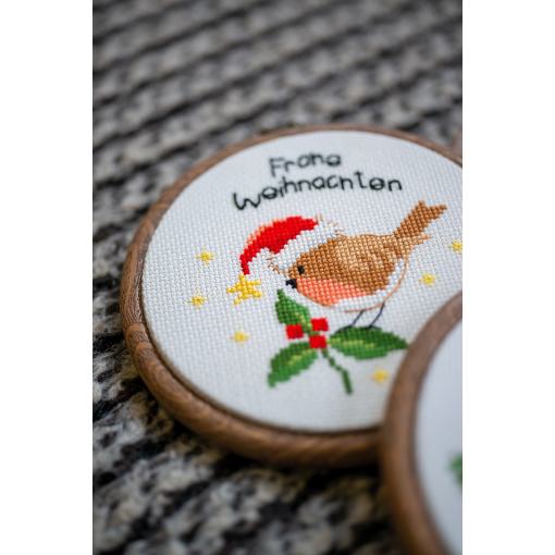 Vervaco Kerstvogeltjes borduurringen borduren 3 stuks (pakket) PN-0182761 - Afbeelding 3