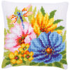 Vervaco Kleurige bloemen Kruissteekkussen pakket PN-0184985