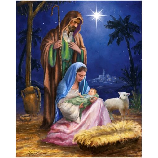 Jozef, Maria en kindje Jezus Diamond Painting