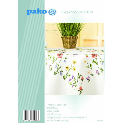 Tafelkleed verschillende veldbloemen borduren (pakket)