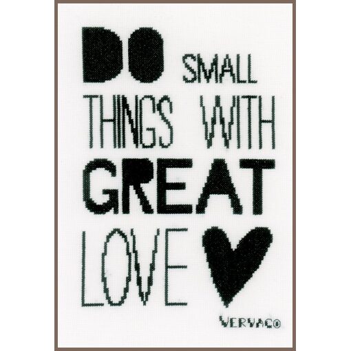 Do small things with great love borduren (pakket)