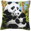 Pandafamilie Kruissteekkussen pakket