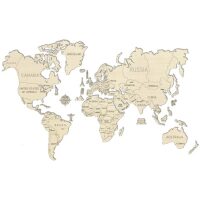 World Map XL houten bouwpakket