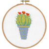Cactus en rode bloem Cactus II borduren (pakket)