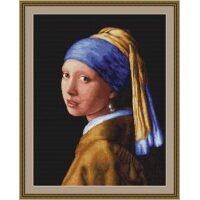 Luca-S Meisje met de Parel van Vermeer borduren (pakket)