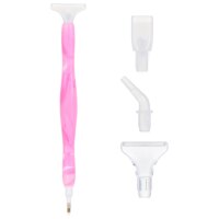Luxe Diamond Painting pen met opzetstukjes roze