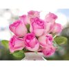 Diamond Painting Roze rozen in een vaas
