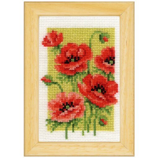 Vervaco Miniatuur kit Zomerbloemen set van 3 borduren (pakket) PN-0164189