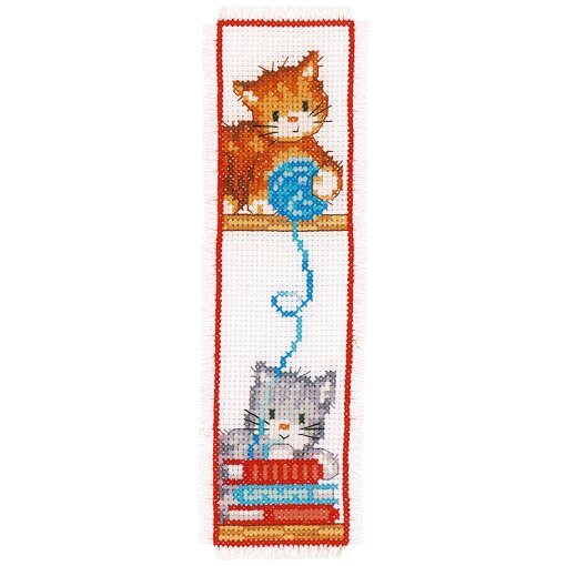 Vervaco Speelse Kittens set van 2 Bladwijzer borduren PN-0165211