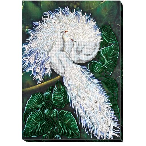 Abris Art White Happiness Kralen borduurpakket