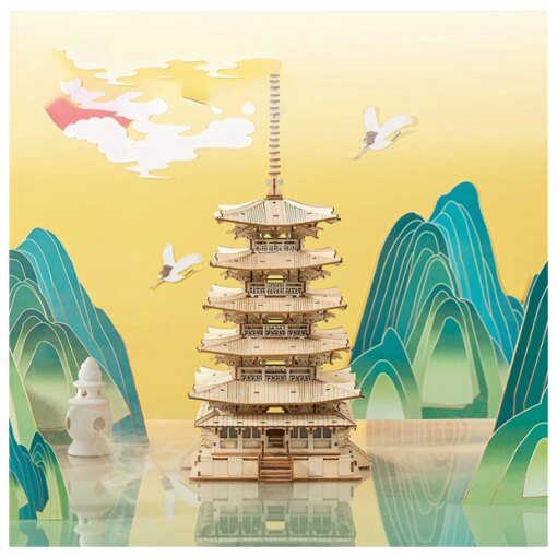 Robotime Rolife Japans Five-storied Pagoda houten bouwpakket (TGN02)