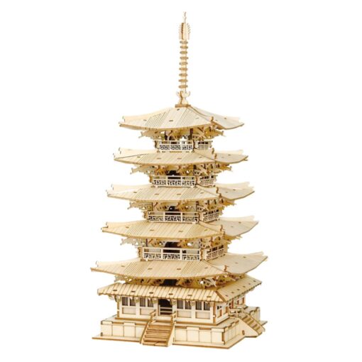 Robotime Rolife Japans Five-storied Pagoda houten bouwpakket (TGN02)