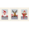 Vervaco Kerstfiguren I set van 3 wenskaarten borduren PN-0149384