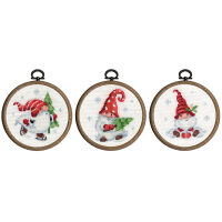 Vervaco Miniatuur kit Kerstkabouters set van 3 borduren (pakket) PN-0187976