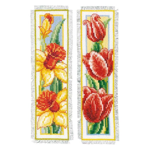 Vervaco Bloemen set van 2 bladwijzer borduren (pakket) PN-0021467