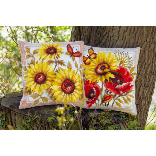 Vervaco Zonnebloemen Kruissteekkussen pakket PN-0147040
