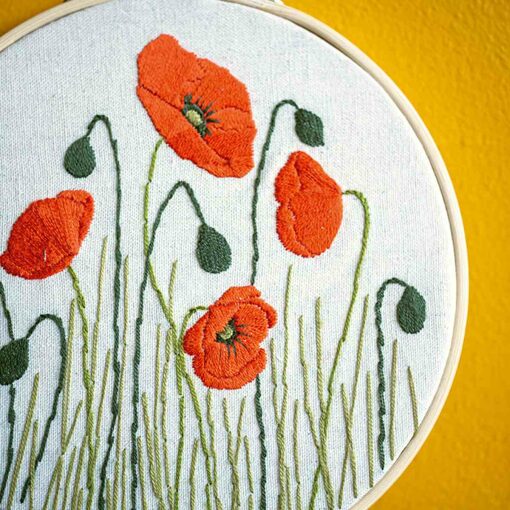 Vervaco Daffy's DIY Klaprozenveld vrij borduren pakket PN-0198149