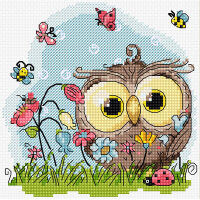 Luca-S Happy Owl borduren (pakket) B1401