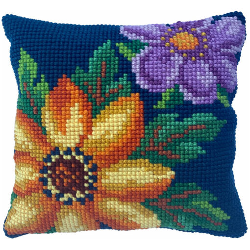 Needleart World Evening Bloom Kruissteekkussen pakket