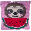 Needleart World Sloth Munch Kruissteekkussen pakket