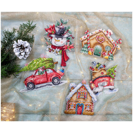 Leti Stitch Christmas Ornaments borduren (pakket) L8055