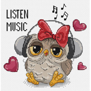 Luca-S Listen Music borduren (pakket) B1402