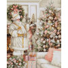 Luca-S White Santa With Christmas Tree borduren (pakket) BU5019