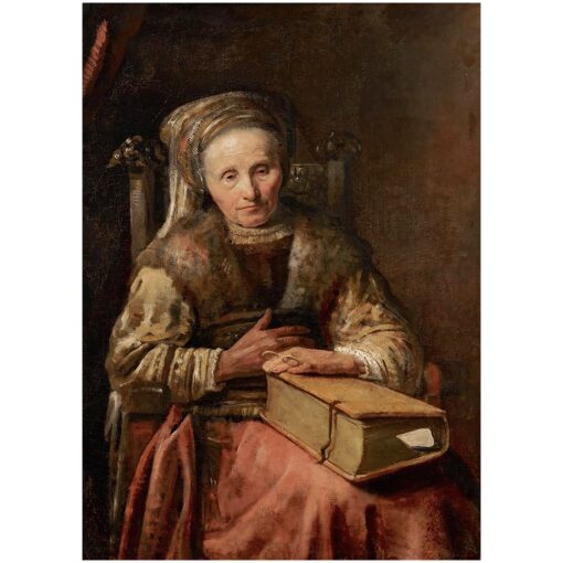 Oude vrouw met een boek van Karel van der Pluym DP Diamond Painting