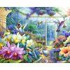 Bloemenkas met kolibri's Diamond Painting