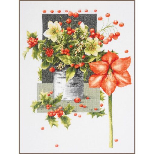 Marjolein Bastin Holly Jolly Amaryllis borduren (pakket) PN-0201763