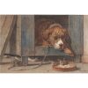 Diamond Painting Kat bespiedt vogels bij een slapende hond