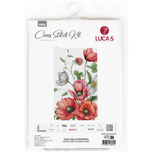 Luca-S The Field Poppies borduren (pakket) B7020