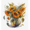 Luca-S Vase with Sunflower borduren (pakket) B7025