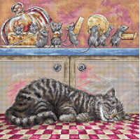 Leti Stitch When the Cat Sleeps borduren (pakket) L8072