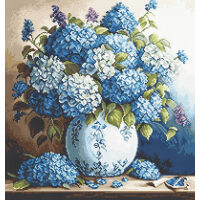 Luca-S Vase with Hydrangeas borduren (pakket) G700