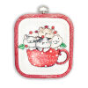 Leti Stitch Meowy Christmas with hoop included borduren (pakket) L8080