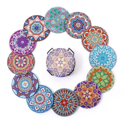 Diamond Painting Onderzetters Mozaiek 8 (12 stuks)