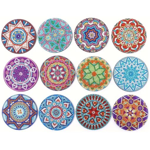 Diamond Painting Onderzetters Mozaiek 8 (12 stuks) - Afbeelding 2