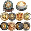 Diamond Painting Onderzetters Manen (8 stuks)