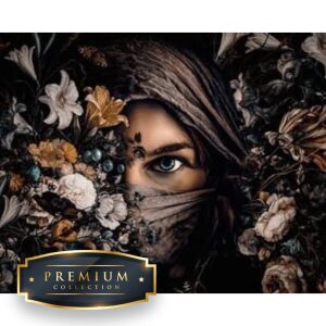 Gesluierde vrouw Premium DP Diamond Painting