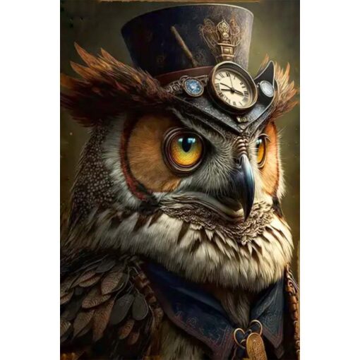 Steampunk uil Diamond Painting
